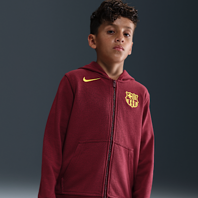 FC Barcelona Club Fourth Big Kids' (Boys') Nike Soccer Full-Zip